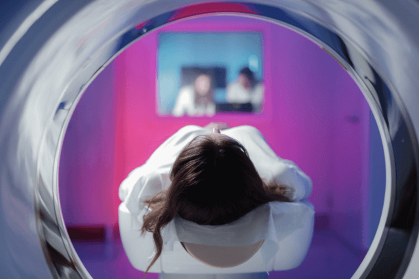 Woman in MRI Machine