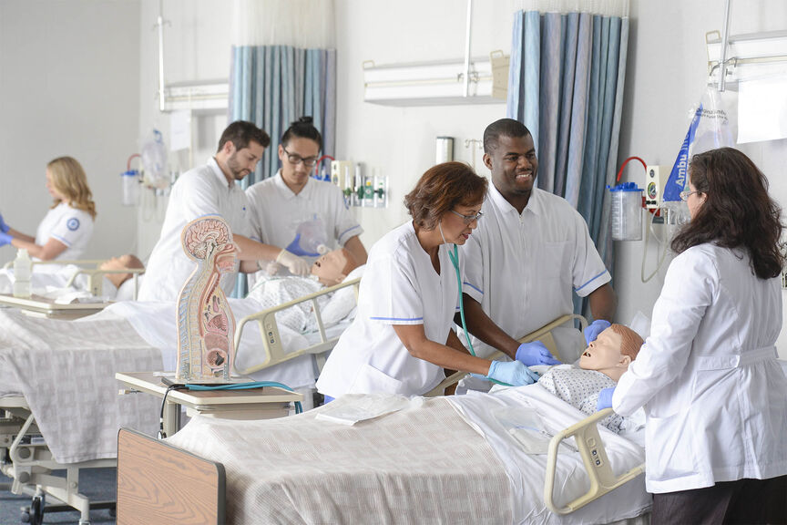 A group of Nurses in training