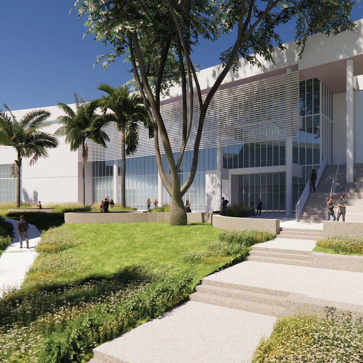 A rendering of the new building at AHU Orlando