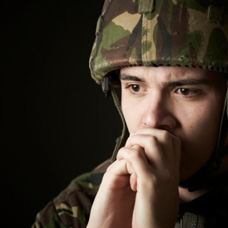 Soldier-prays